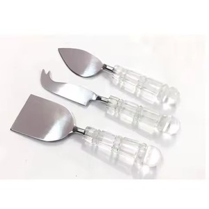 Ensemble de couteaux à fromage élégants en acier inoxydable, outils de coupe durables, ustensiles de cuisine et de service - Product Image 1