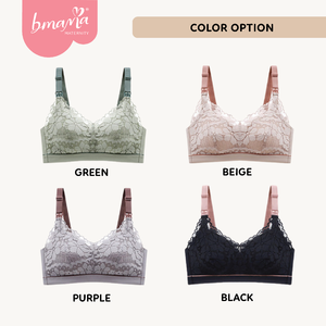 Hot Sale Everyday Plus Size Push up Stretch Full Coverage Gathering Thin Wire Free Breathable <b>Nursing</b> Bra Underwear Women - Product Image 6