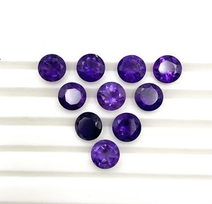 Natural African Amethyst Round Cut Shape Loose Gemstone Sizes 3-10 MM , Purple Semi-Precious Stone for Jewelry Making - Product Image 2