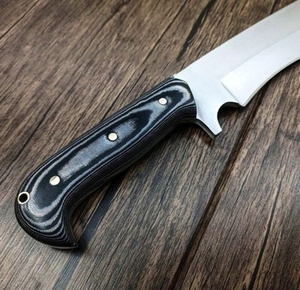 Cuchillo de Caza LEGACY BLADES Hecho a Mano de Acero al Carbono con Mango de Madera, Logotipo Personalizado OEM, Calidad Premium para Camping, Punta Clip de 7.5-10.5 pulgadas - Product Image 5