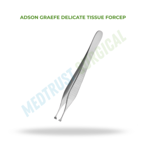 Pinza para tejidos delicados Adson Graefe, tamaño estándar, pinzas quirúrgicas oftálmicas para el manejo de tejidos finos. - Product Image 2