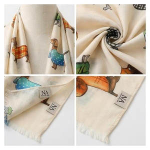 Bufanda Larga de Seda para Mujer con Estampado de Dachshund de Dibujos Animados, Accesorio Multifuncional Casual para Todas las Estaciones - Product Image 5