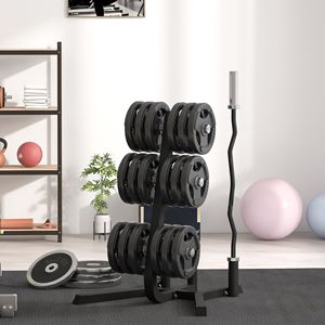 Rack regolabile in metallo per kettlebell con capacità di 660 libbre. Capacità Nera - Product Image 2