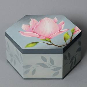 Premium Handmade Painted Wooden Gift <b>Box</b> Elegant <b>Keepsake</b> Storage Case for Jewelry Wedding Return Gifts Custom Logo - Product Image 2