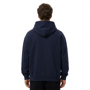 Sweat-shirt à capuche surdimensionné pour homme, couleur gris uni, en molleton de coton, décontracté, pour l'automne, avec poche, coupe classique - Product Image 6