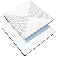 Panneau de plafond acoustique en aluminium 600x600, à poser, insonorisant, ignifuge, pour hôpitaux, écoles, bureaux, fournisseur OEM Chine, usine