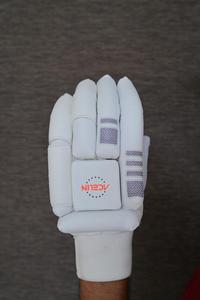 Professional <b>White</b> PU Hand-Stitched <b>Cricket</b> Batting Gloves Right/Left Lightweight High Density Protection Custom Logo OEM - Product Image 6