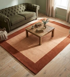 Alfombra de Lujo Escandinava de Lana y Seda de Alta Gama, Hecha a Mano, Diseño Premium, Pelo Grueso, Antideslizante - Product Image 1