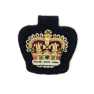 Badges de blazer brodés en fil de bullion avec épingle de sûreté, haute qualité, service OEM/ODM personnalisé, couleurs et logos sur mesure, tissu toile - Product Image 2