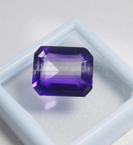 Pierre précieuse améthyste, pierre brute, cristal violet naturel, certifié IGI, taille octogonale pour la fabrication de bijoux, bague, pendentif - Product Image 2