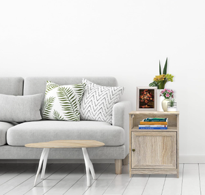 Table d'appoint en bois blanc au design moderne avec 2 tiroirs pour meubles de salon ou usage domestique Tables basses élégantes - Product Image 3