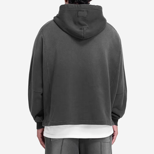 Nouvelle arrivée : sweat à capuche en molleton doux, effet délavé, coupe décontractée, pull-over décontracté pour tous les jours, sweat à capuche pour hommes - Product Image 3
