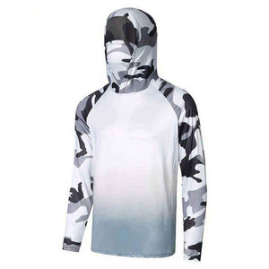 Camisa de Pesca con Capucha para Hombre, Manga Larga, Camuflaje, Protección UV, Secado Rápido, Ajustada, Poliéster, Top de Verano - Product Image 1