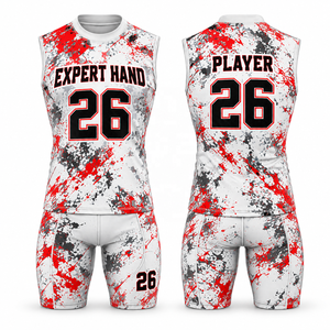 Ensemble Maillot et Short de Football Américain à Capuche Sans Manches 7V7 Personnalisé pour Équipes Jeunes et Adultes, Faible MOQ, USA - Product Image 2