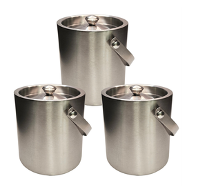Seau à glace en acier inoxydable pour champagne avec poignée, articles de bar, nouveauté, vente chaude, refroidisseur à vin, seaux à glace - Product Image 2