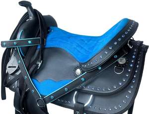 Selle de course de chevaux occidentale synthétique légère avec arbre en plastique de conception confortable pour un siège de vélo d'équitation confortable - Product Image 3