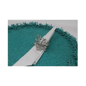 Anillos de Servilleta de Coral Plateado al por Mayor, Diseño Moderno, Ecológicos, Duraderos, de Metal, Tema Oceánico, Decoración de Mesa, Suministros para Bodas en la Playa, OEM - Product Image 1