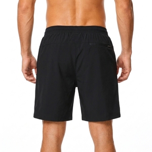 Shorts décontractés pour hommes, noirs, à séchage rapide, respirants, écologiques, imperméables, 100% coton, style streetwear, taille élastique, avec poches - Product Image 2
