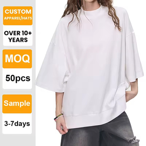 เสื้อยืดคุณภาพสูง ทรงหลวม ไหล่ตก ผ้าคอตตอน 100% สำหรับขายส่ง พิมพ์ลาย ปักลาย เสื้อยืดผู้ชาย ทรงบ็อกซี่ - Product Image 3