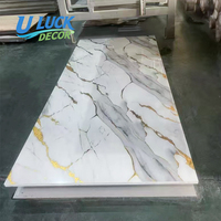 Nouveau panneau mural en PVC imitation marbre, ignifuge, écologique, facile à installer, imperméable, pour décoration intérieure, résistant aux UV