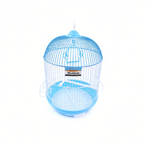 Cage à oiseaux Yommy 35x43cm, cage ronde en plastique pour petits oiseaux - Product Image 3