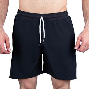 Pantalones Cortos Deportivos para Hombre con Cintura Elástica, Transpirables, para Gimnasio, Entrenamiento y Running, Diseño Liso, Técnica de Teñido Sencillo - Product Image 1