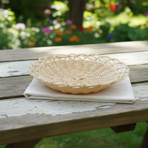 Cesta de mimbre artesanal para cubiertos - Product Image 3