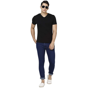 Pantalones Vaqueros de Mezclilla Azul Marino para Hombre, Corte Ajustado, Cómodos, de Algodón, Nuevos, Casuales, al por Mayor - Product Image 3