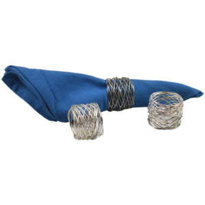 Ronds de serviette en métal et porte-serviettes de table au design élégant, finition plaquée et polie de haute qualité - Product Image 6