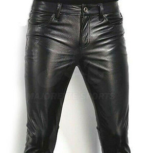Pantalon en cuir pour homme, nouveau design, haute qualité, cuir souple et résistant, coupe confortable pour un usage quotidien - Product Image 4