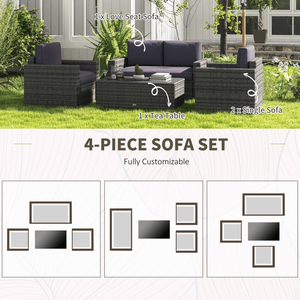 Set di mobili da giardino con pezzi per vivere all'aperto - Product Image 3