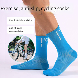 <b>Best</b> Wholesale Customized Crew Bottom Design Nylon High Stretch Breathable Cycling <b>Socks</b> for Sports Basketball - Product Image 4