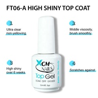 XGM NAILS Marque Privée Top Coat Sans Résidu Base Coat Vernis à Ongles Gel 15ml Manucure Esmalte Semi-Permanent Vernis Gel