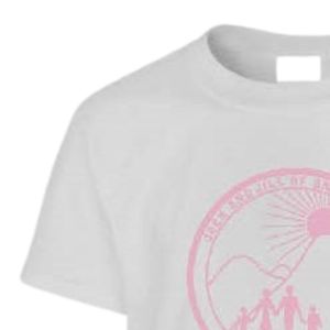 T-shirt blanc à manches courtes et col rond pour adolescent avec motif graphique rose, idéal pour l'école, le quotidien et le streetwear, vêtement confortable - Product Image 4