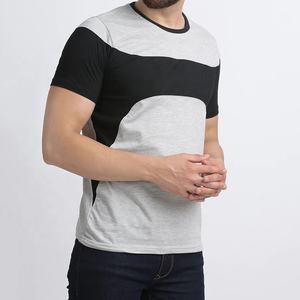 Personalizado 100% algodón verano Casual cuello redondo Camiseta fabricante de gran tamaño de los hombres de línea larga con Slim Fit Diseño a rayas OEM - Product Image 6