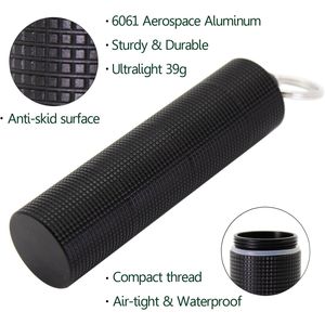 2 Pezzi Portapillole Portatile in Lega di Alluminio con 3 Scomparti, Impermeabile, Dispenser per Pillole, Piccolo Contenitore Tascabile con Portachiavi - Product Image 2