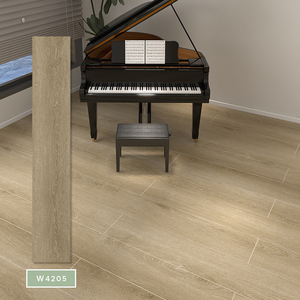 Vente directe d'usine, revêtement de sol en vinyle SPC de luxe de couleur marron à l'aspect bois pour la décoration intérieure d'hôtel, 1220*182 mm à bas prix - Product Image 2