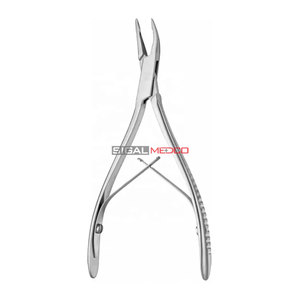 Rongeur à os manuel à double action 10x18mm en acier inoxydable, design droit et courbé, forceps chirurgical certifié CE - Product Image 1