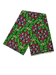 Tela Ankara Super Real con Estampado de Cera, 100% Algodón, 6 Yardas, con Patrón Floral Intrincado, Aspecto Auténtico para Decoración del Hogar - Product Image 1