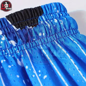 Shorts de basketball sportifs tendance, en tissu mesh léger et respirant avec imprimé géométrique – Nouvelle collection du meilleur fournisseur - Product Image 4