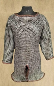 Haubert médiéval en maille, armure SCA à demi-manches Philip Patton - Product Image 3