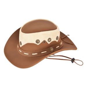 Chapeau de cowboy en cuir unisexe de luxe, grande taille, design tendance, couleurs personnalisables, pour l'extérieur et les loisirs - Product Image 2