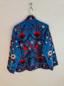 Handmade Velvet Suzani Embroidered <b>Jacket</b> Handmade Ethnic <b>Jacket</b> Floral Suzani <b>Jacket</b> Pure Velvet <b>Jacket</b> Boho <b>Hippie</b> - Product Image 6