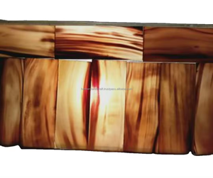 จานเขาทรงโค้งสีดำแผ่นเขาควายน้ำแบบธรรมชาติ - Product Image 4