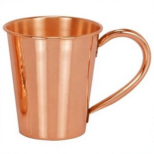 Stainless Steel Moscow Mule Mug 16oz with Copper Handle Mirror Polished for Party by Axiom Home Accents - Product Image 1