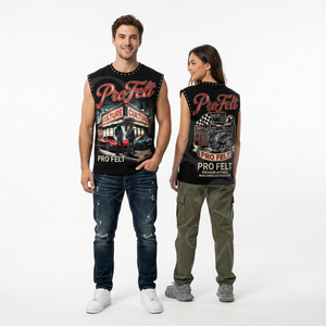 Premium Quality Embroidery <b>Logo</b> Sleeveless Tank Top Vintage Streetwear Cotton Fitness Casual Summer Punk Style Fashion T Shirts - Product Image 2