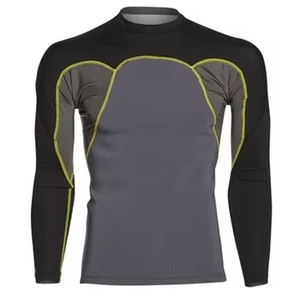 Haut de protection anti-UV à manches longues pour homme, coupe confortable, respirant, séchage rapide, tissu écologique pour le surf et la natation - Product Image 1
