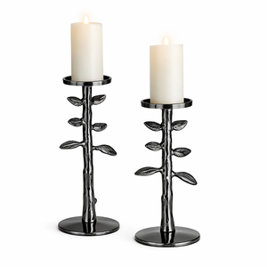 Portavelas de Metal Plateado Abstracto a Precio de Mayoreo, Diseño Artístico Curvo, Candelabro Decorativo Moderno para Decoración del Hogar - Product Image 5