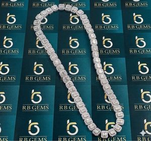 RB GEMS Men's Rose Gold Plated <b>Rope</b> <b>Chain</b> Necklace With Moissanite Micro Insert Statement Hip Hop Jewelry - Product Image 2