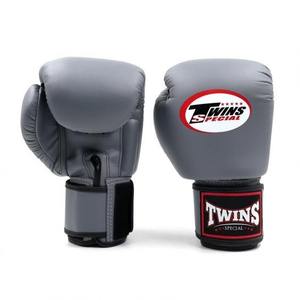 Gants de boxe Twins à lacets, gants de boxe gris en cuir véritable, gants d'entraînement pour adultes, gants de boxe personnalisés Winning, gants MMA - Product Image 6